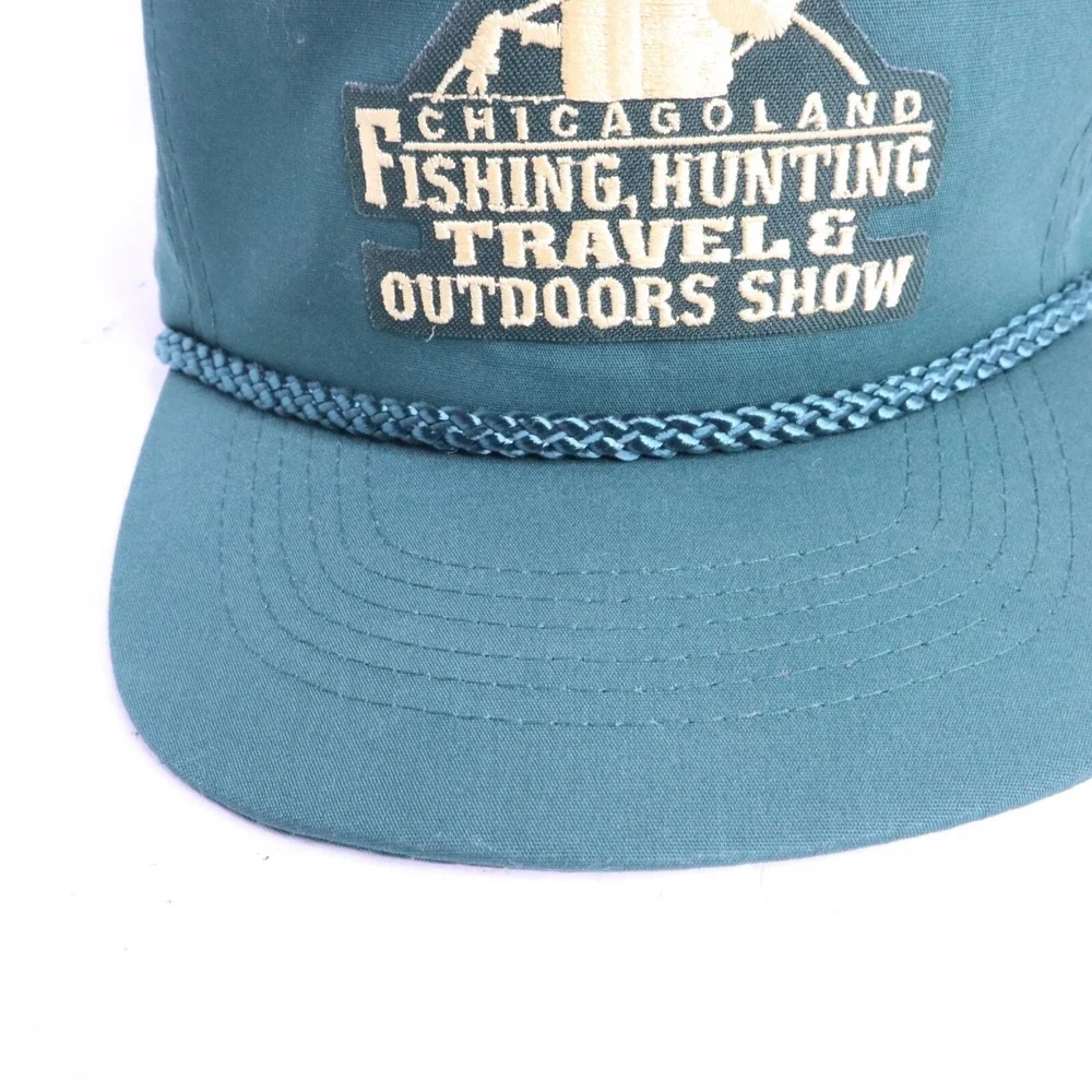 Chicagoland Fishing, Hunting Travel & Outdoors Show Hat Cap Green Vintage VTG